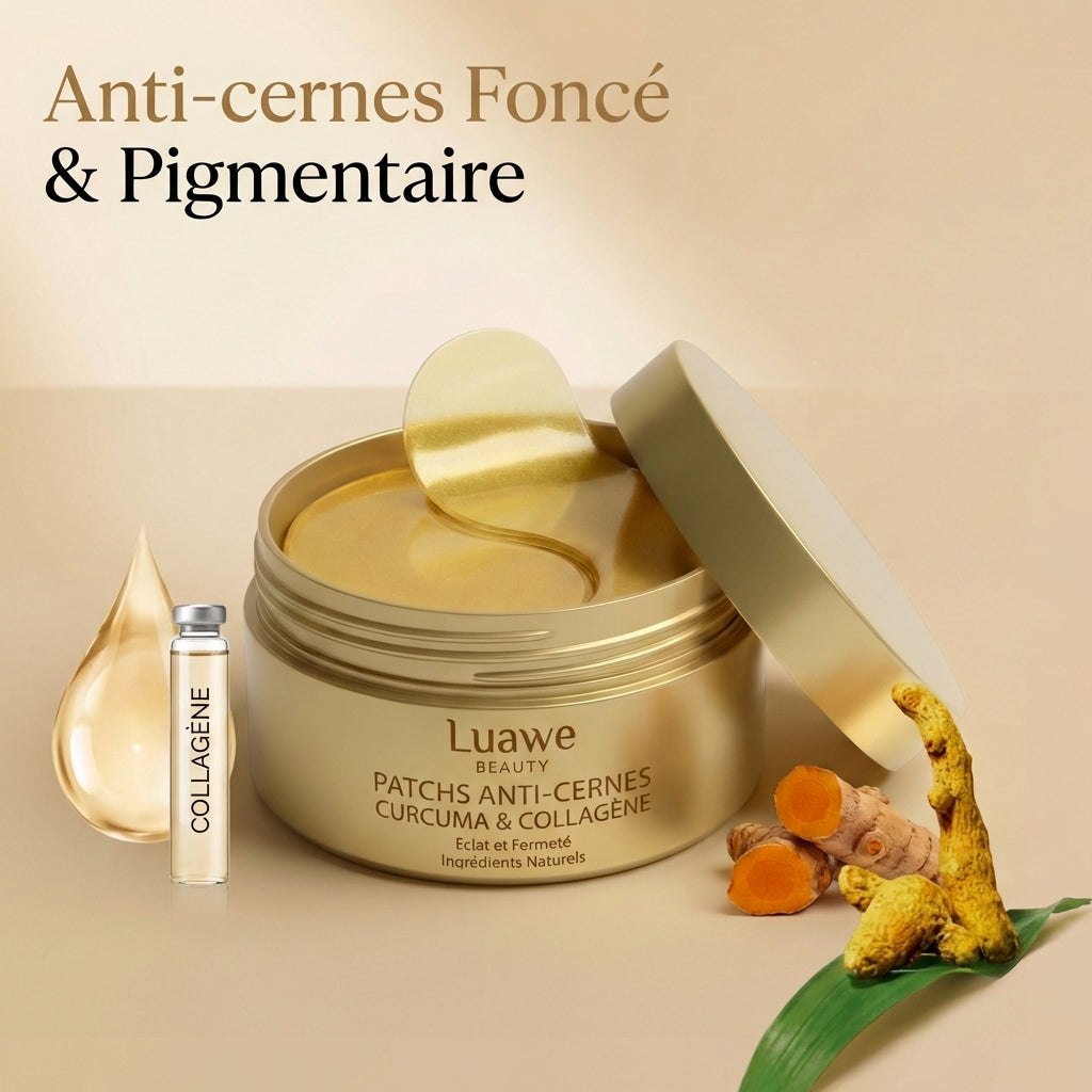 Patch anti-cerne et hyperpigmentation au curcuma - Atténuez visiblement vos cernes foncés et pigmentaires en seulement 15 minutes.