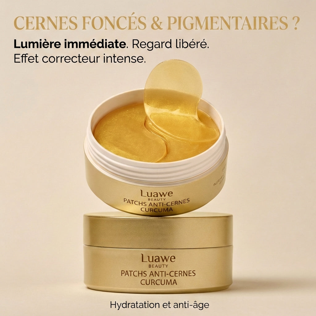 Patch anti-cerne et hyperpigmentation au curcuma - Atténuez visiblement vos cernes foncés et pigmentaires en seulement 15 minutes.