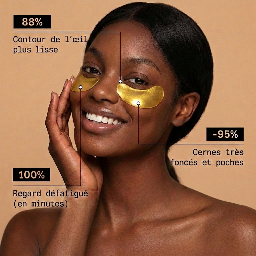 Patch anti-cerne et hyperpigmentation au curcuma - Atténuez visiblement vos cernes foncés et pigmentaires en seulement 15 minutes.