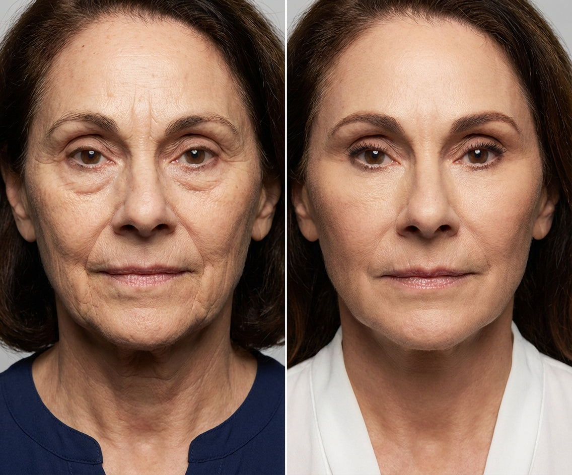 Before - Reduces fine lines & wrinkles